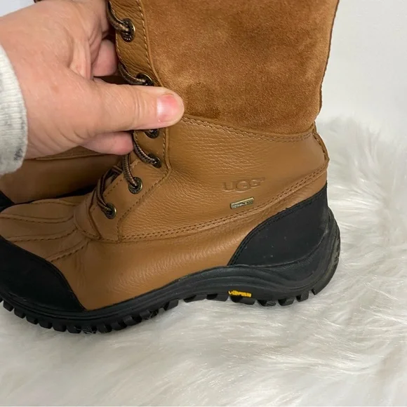 Ugg Adirondack Tall Winter Boot Shearling Vibram Outsole Size 8 - Picture 13 of 16